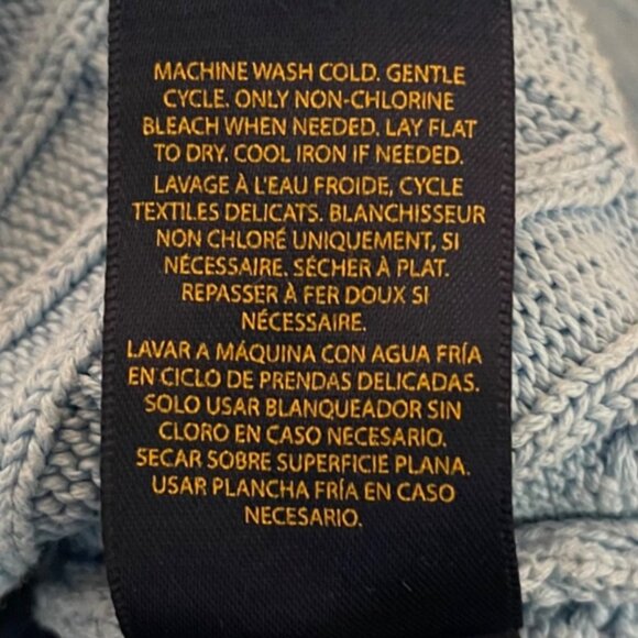 Polo Ralph Lauren Girls Monogram Cable Knit Peplum Cardigan Size 6 Preppy Easter - Picture 7 of 10